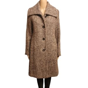 SOLD——-Calvin Klein Fuzzy Wool Blend Pea Coat